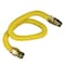 Flextron Gas Line Hose 1'' O.D.x24'' Len 3/4" FIPx3/4" MIP Fittings Yellow Coated Stainless Steel Flexible FTGC-YC34-24P - alternate 1